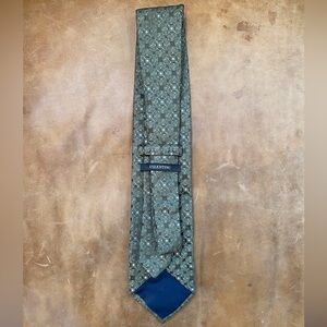 Valentino Olive Green Patterned 100% Silk Tie
